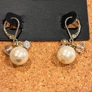 Drop pearl beaded earring